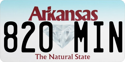 AR license plate 820MIN