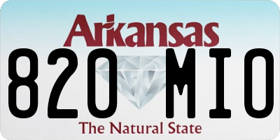 AR license plate 820MIO