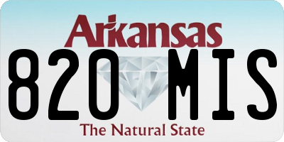 AR license plate 820MIS