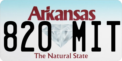 AR license plate 820MIT