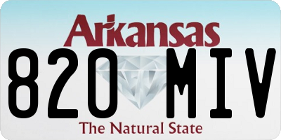 AR license plate 820MIV