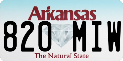 AR license plate 820MIW