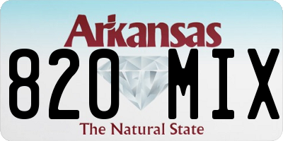 AR license plate 820MIX