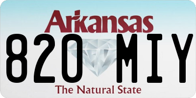 AR license plate 820MIY