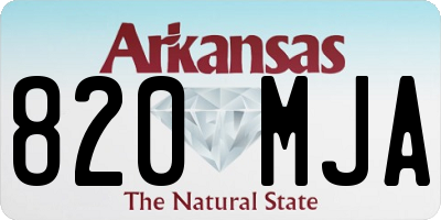 AR license plate 820MJA
