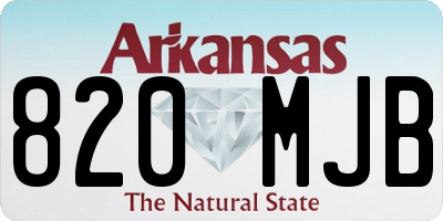 AR license plate 820MJB