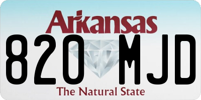 AR license plate 820MJD