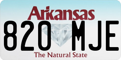 AR license plate 820MJE