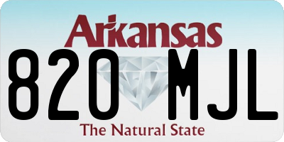 AR license plate 820MJL
