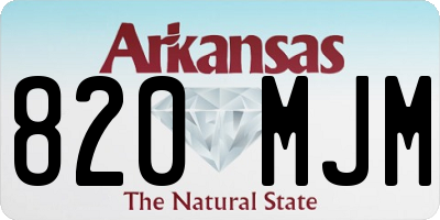 AR license plate 820MJM