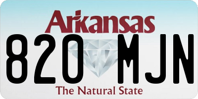 AR license plate 820MJN