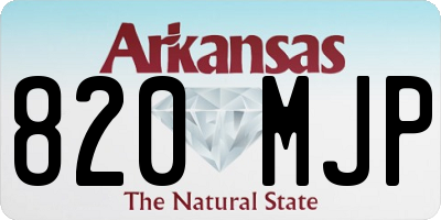 AR license plate 820MJP