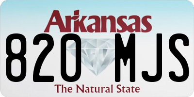 AR license plate 820MJS