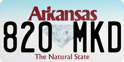 AR license plate 820MKD