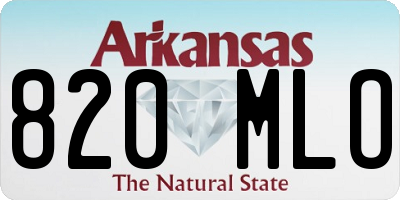AR license plate 820MLO