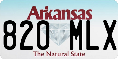 AR license plate 820MLX