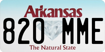 AR license plate 820MME