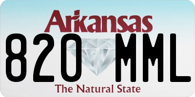 AR license plate 820MML