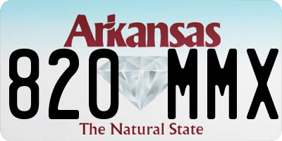 AR license plate 820MMX