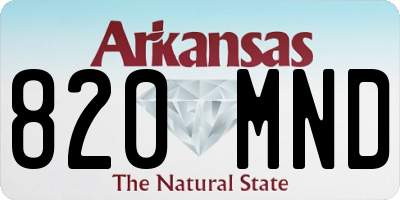 AR license plate 820MND
