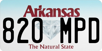 AR license plate 820MPD