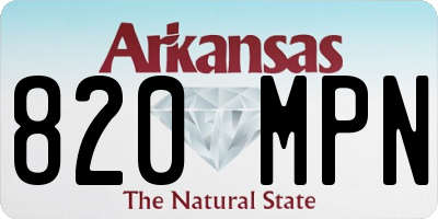 AR license plate 820MPN