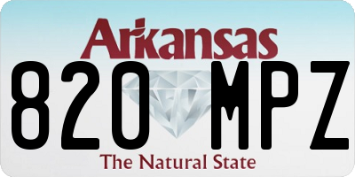 AR license plate 820MPZ