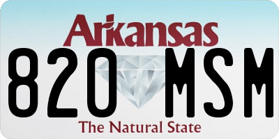 AR license plate 820MSM