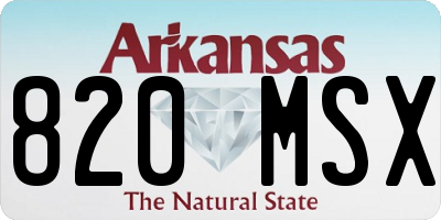 AR license plate 820MSX