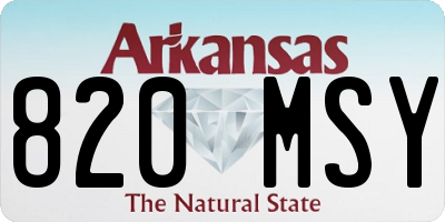 AR license plate 820MSY