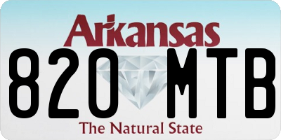 AR license plate 820MTB