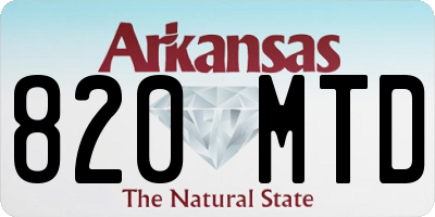 AR license plate 820MTD