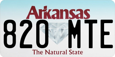 AR license plate 820MTE