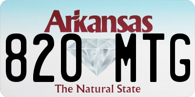 AR license plate 820MTG
