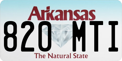 AR license plate 820MTI