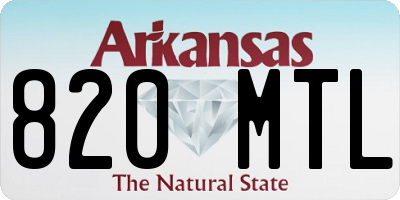 AR license plate 820MTL