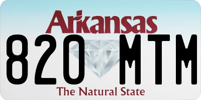 AR license plate 820MTM