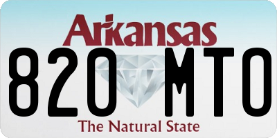 AR license plate 820MTO
