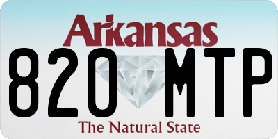AR license plate 820MTP