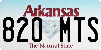 AR license plate 820MTS
