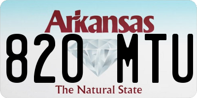 AR license plate 820MTU