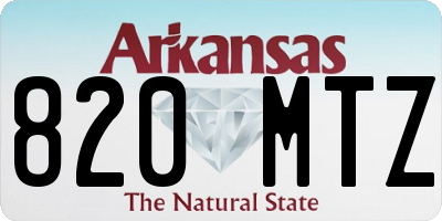 AR license plate 820MTZ