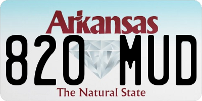 AR license plate 820MUD