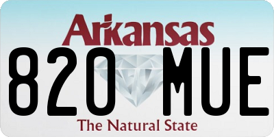 AR license plate 820MUE