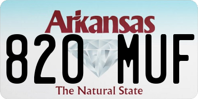 AR license plate 820MUF