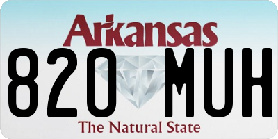 AR license plate 820MUH