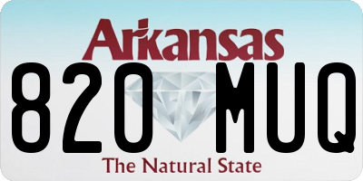 AR license plate 820MUQ