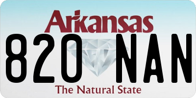 AR license plate 820NAN