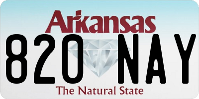 AR license plate 820NAY