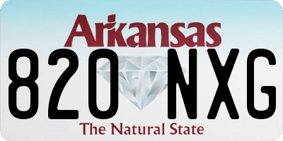 AR license plate 820NXG